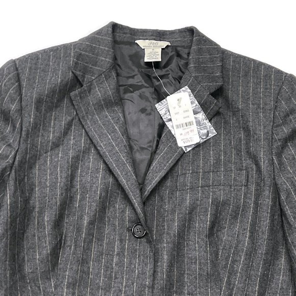 Brooks Brothers 346 Womens Sz 8 Jacket Blazer New Gray Striped NWT - Picture 2 of 7